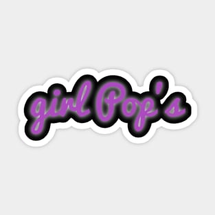 Girl pops Sticker